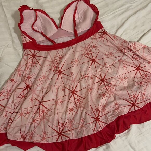 RAMPAGE ADJUSTABLE strap pink & red nightgown lingerie size X-Large - Picture 7 of 7